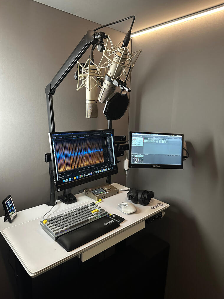 Inside the booth Inside the booth